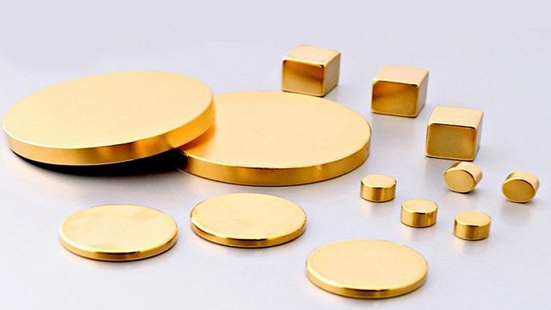 Gold Coated Neodymium Magnets